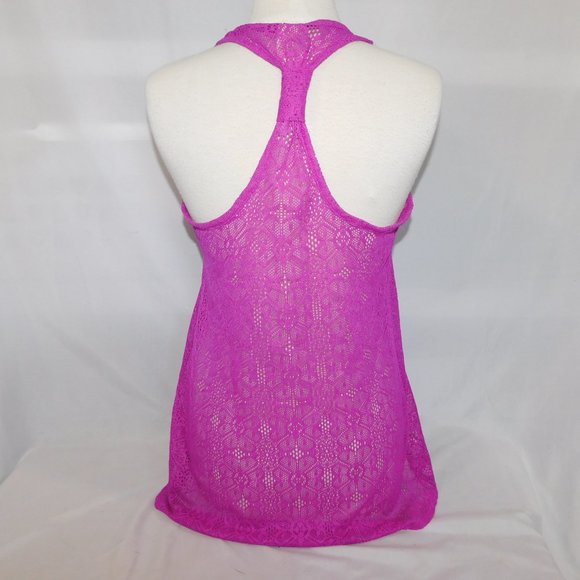 OP Womens 3-5 ( S) Purple Lace Racer Back Coverup - Picture 3 of 7
